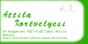 attila kortvelyesi business card